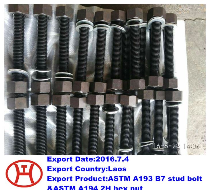 ASTM A 193 B 7 Stud Bolt&A194 2H Hex Nut